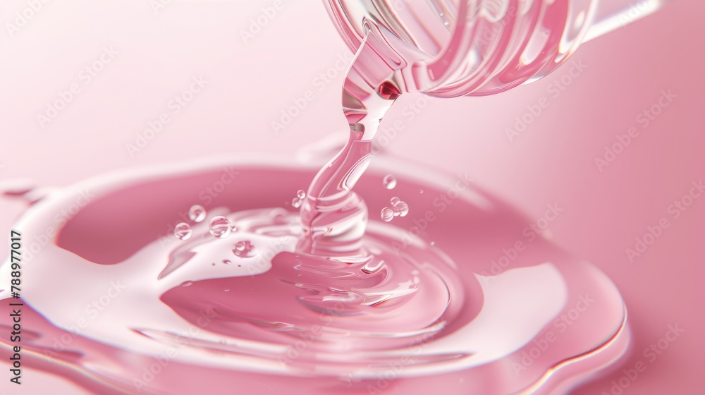 custom made wallpaper toronto digitalTransparent Cosmetic Gel Macro View with Pink Tones.