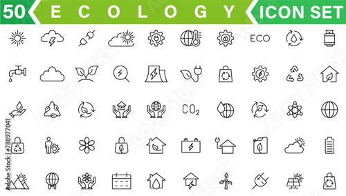 Ecology icons set. Nature icon. Eco green icons. Vector