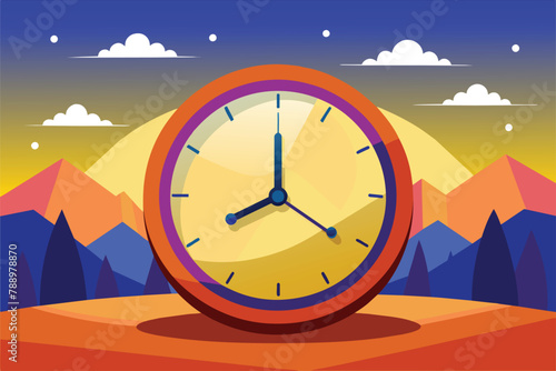 A clock showing the end of the work day approaching, AI generated