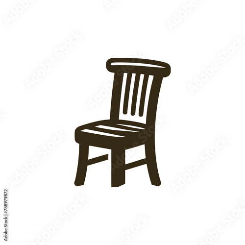 wooden chair manufacturer natural logo vector illustration template design