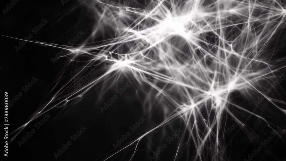 Against a black background, white luminous lines intricately intertwine. The lines of light radiate outward from the center, creating a dynamic composition with a sense of motion. Against a black background, white luminous lines intricately intertwine. The lines of light radiate outward from the center, creating a dynamic composition with a sense of motion.