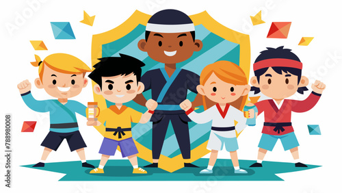 A mixed martial arts league for kids teaching discipline and selfdefense techniques while emphasizing respect and fair play.