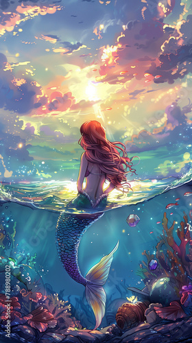 Mermaid in the sea