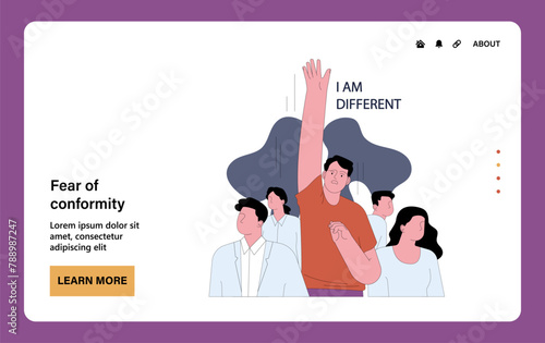 Fear of conformity. Emotional struggle and existential fear of embracing