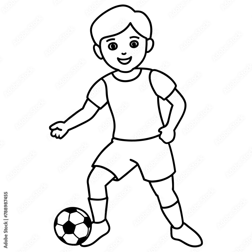 child who play football.
child who play football.