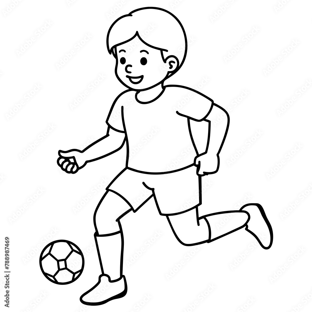 child who play football.
child who play football.