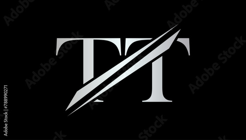 tt letter logo design template elements. tt vector letter logo design. photo