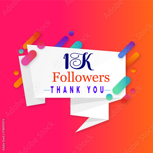 Fototapet 1000 followers vector