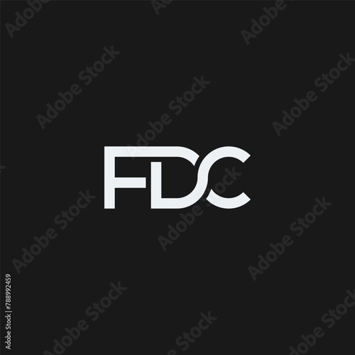 FDC lettering monogram logo interlocking style.