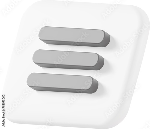 3D white paper or document icon.