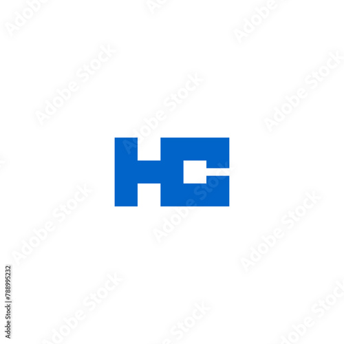 HC monogram logo dark blue color