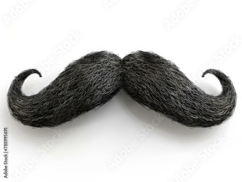 Black Mustache Isolated