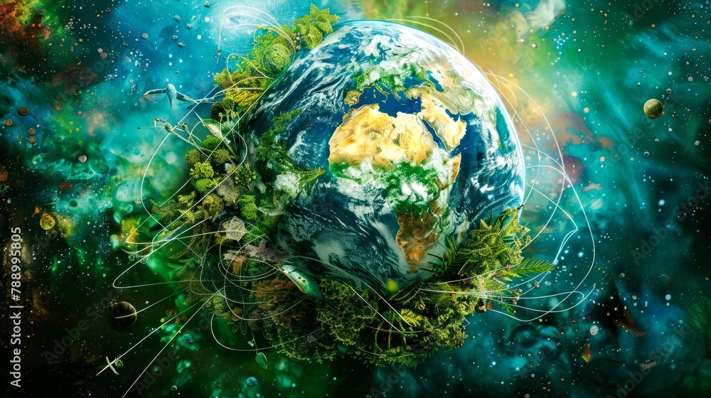 Fototapeta premium earth day using theme save earth for best future, photograph, background