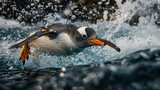 Bird Wings: A photo of a penguin flying underwater