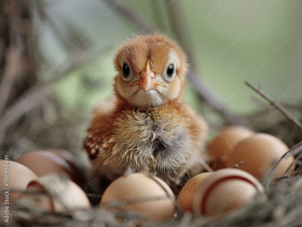 Newly Hatched Chick Isolated Newly Hatched Chick Isolated