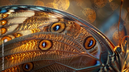 Butterfly Wings: A macro photo focusing on the texture of a butterflys wing, revealing its delicate and intricate surface