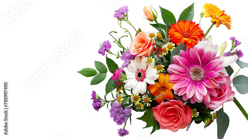  Colorful bouquet of flowers on a white background © Muhammad
