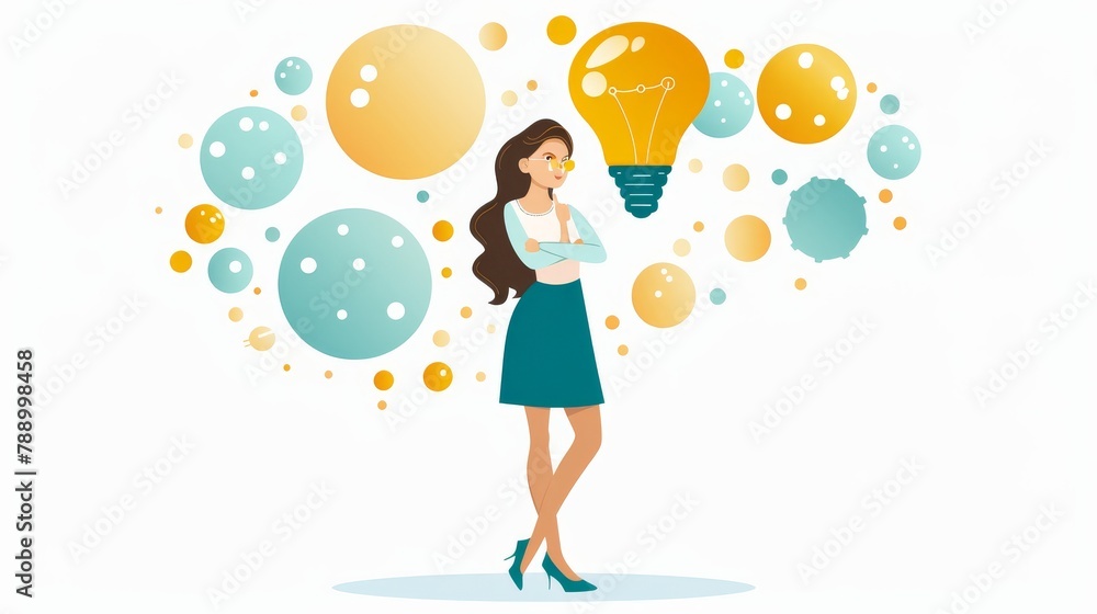 Educational concept learning concept Silhouette of a child with many educational icons in the picture Educational concept learning concept Silhouette of a child with many educational icons in the picture