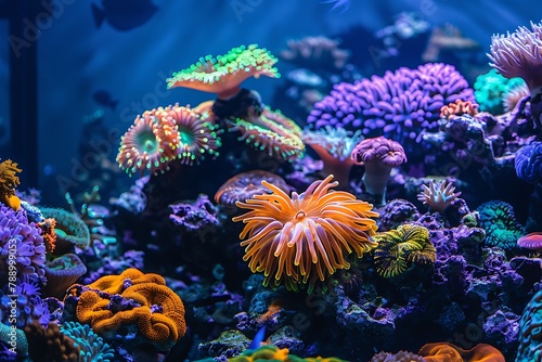   Vibrant coral reef  symbol of thriving ecosystem.
