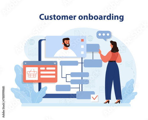 Woman engages in a digital customer onboarding process.