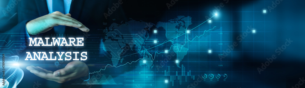 Malware analysis and ethical hacking. Businessmen hold essential business and sensitive data with virtual network connection. Cutting-edge technology develops smart solutions. Malware analysis and ethical hacking. Businessmen hold essential business and sensitive data with virtual network connection. Cutting-edge technology develops smart solutions.