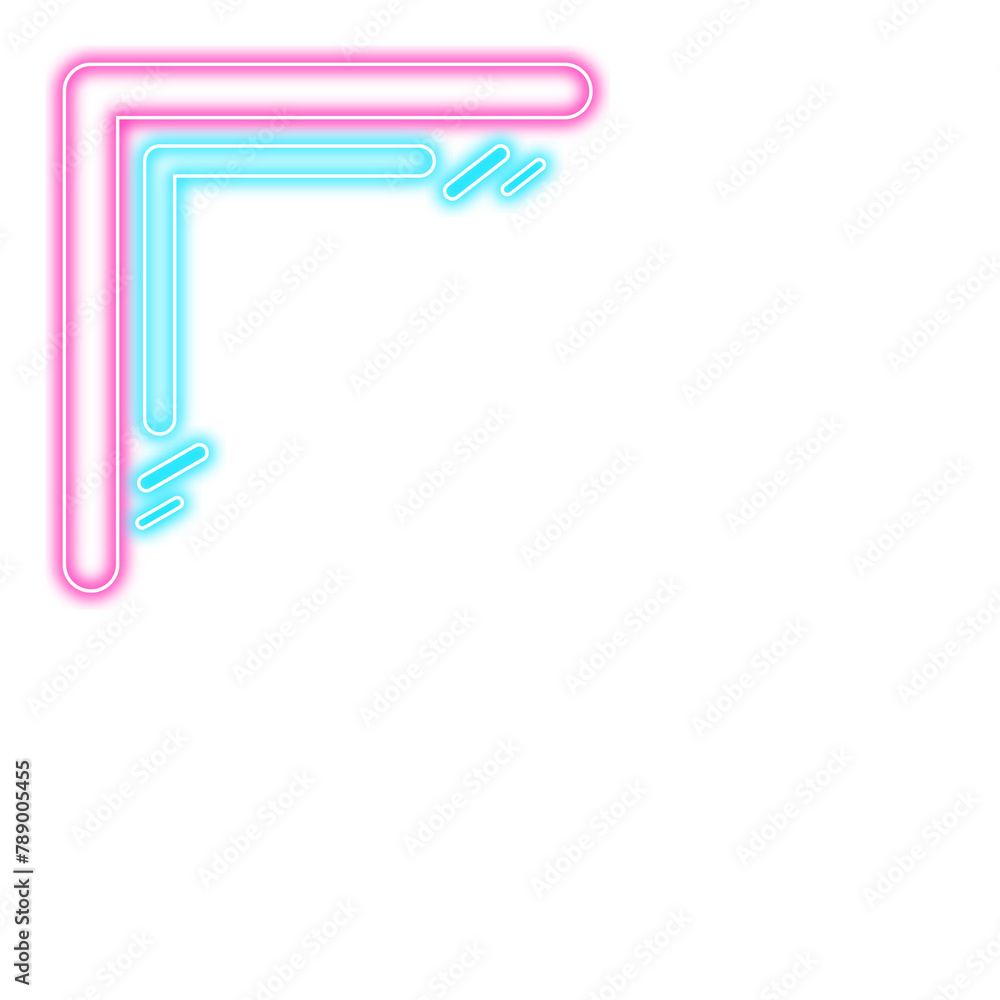Neon Futuristic Border Corner Neon Futuristic Border Corner