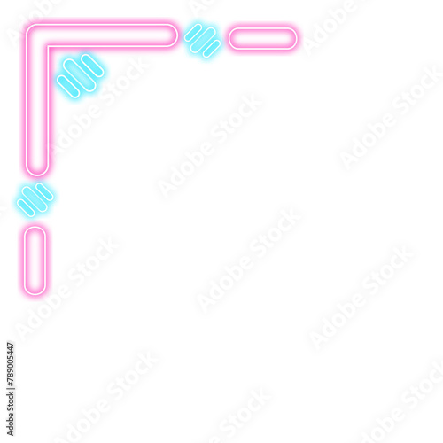 Neon Futuristic Border Corner