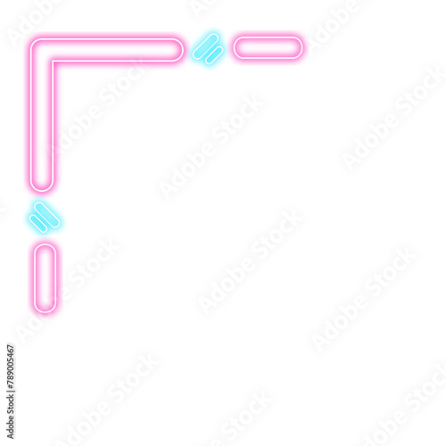 Neon Futuristic Border Corner