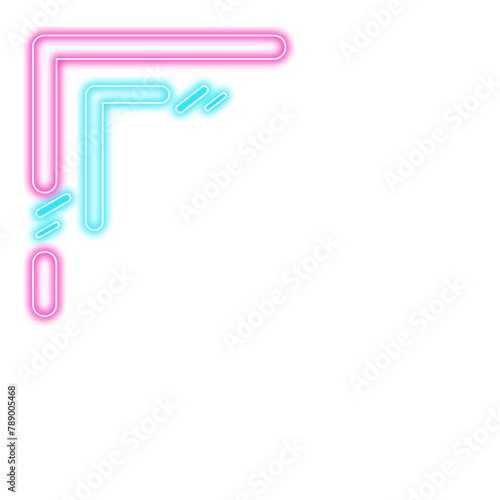 Neon Futuristic Border Corner