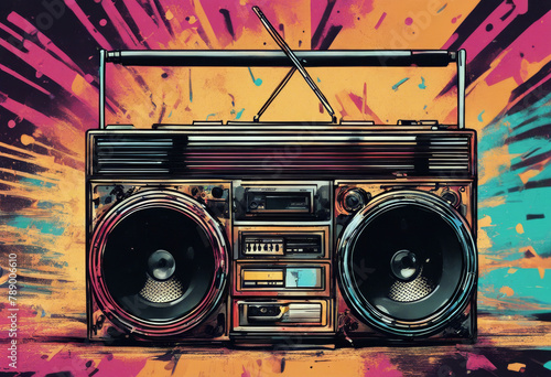 Rough Urban Making Vector Boombox Mark Scene Style Tribute Nostalgic Music Spontaneous Retro 8 s 9 Vibes Expression Unleashed 80s
