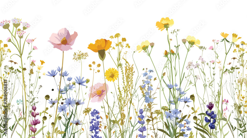 Set of Four floral banner templates with elegant bloom