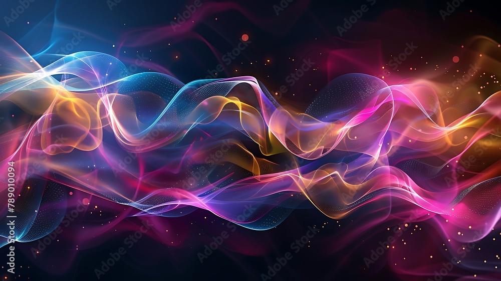 Obraz premium Colorful Abstract Technology Wave Graphic Background