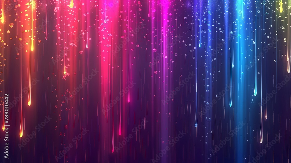 Colorful Glowing Light Rain Neon Lines Background Animation Colorful Glowing Light Rain Neon Lines Background Animation