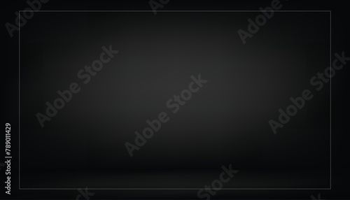 Empty black and gray color background , dark room, interior, display product