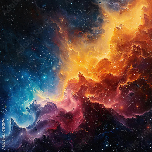 Galactic Abstraction: Exploring Cosmic Vistas 