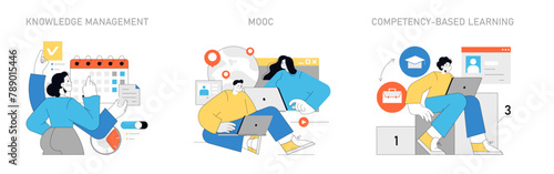 Continuous Learning concept. Vector illustration.