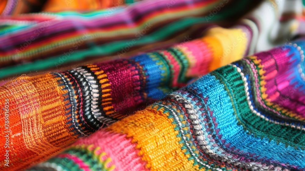 Adorning your space with a vibrant Mexican blanket known as a sarape can instantly inject a burst of colorful charm
