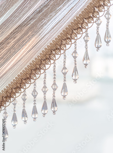 crystal beads for decorating curtains photo