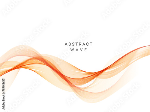 Abstract smooth flow wave line background isolated on white