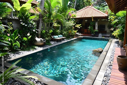 Refreshing Pool. Have a wonderful dip in a private holiday villa pool .