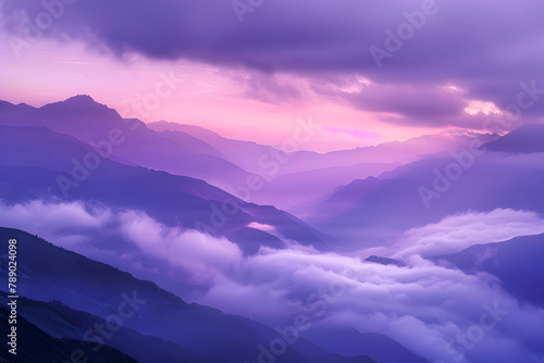 Sunset mountain landscape