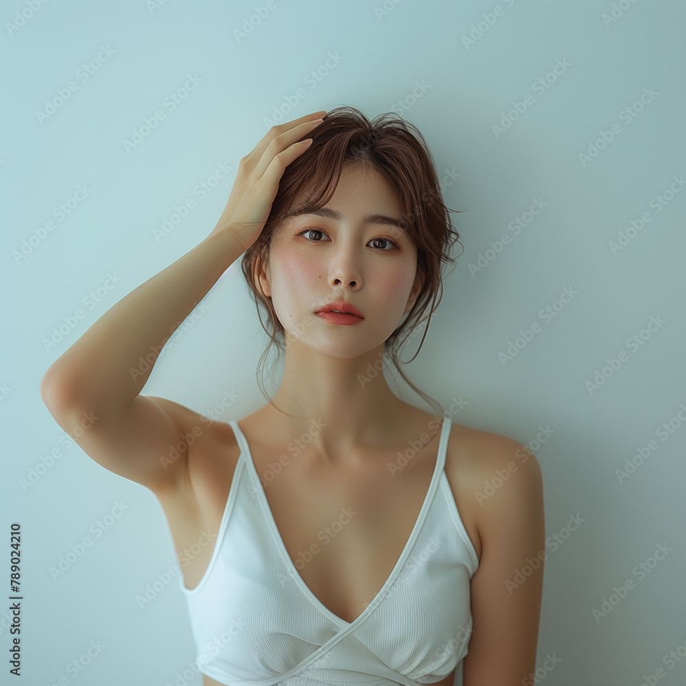 美しい女性のビューティーポートレート