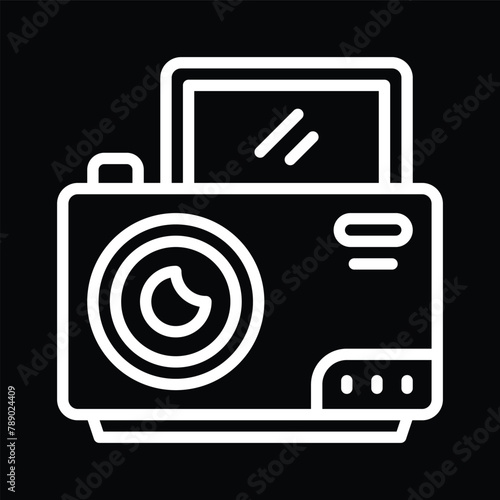 camera icon vector outline design