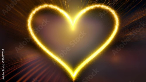 Gold Heart of Light for wedding background
