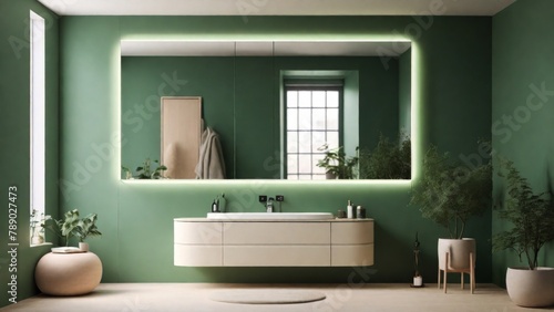 A Serene Green Bathroom Oasis