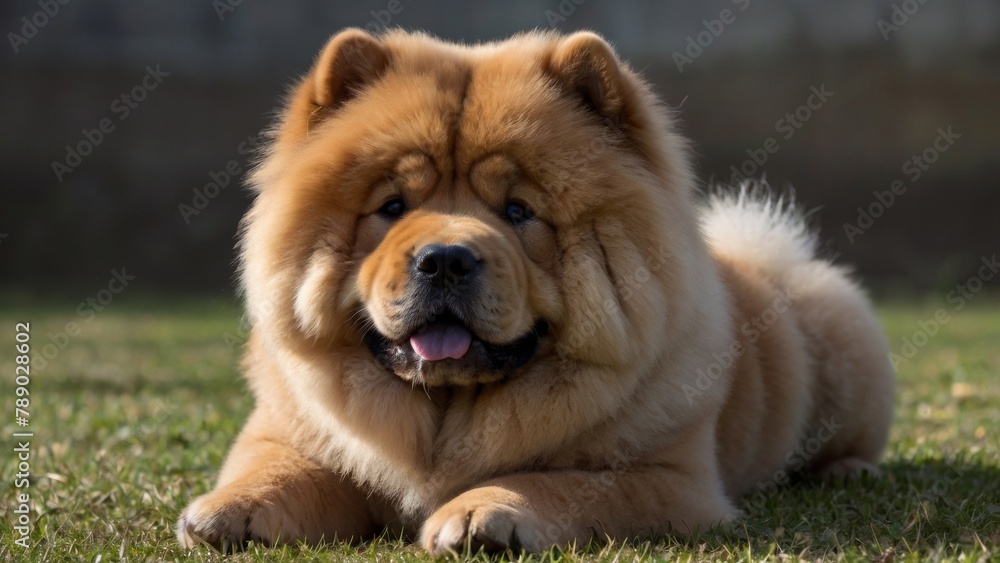A Majestic Chow Chow Basking in the Sun