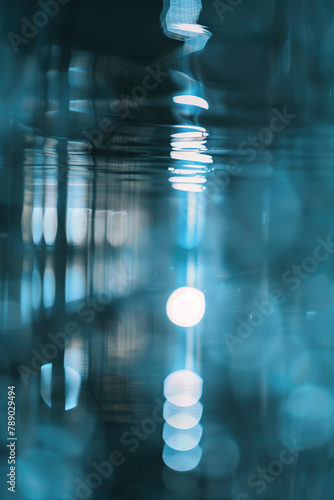 Abstract background with reflections and caustics. Hi-tech. Futuristic background image. Created with Generative AI technology.