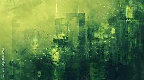 GREEN ILLUSTRATION CONCEPT BACKGROUND WALLPAPER photo