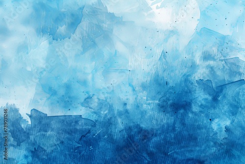 Wallpaper Mural Abstract blue watercolor background with a paper texture. AI generative Torontodigital.ca