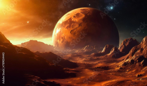Mars planet red planet astronomy scenery